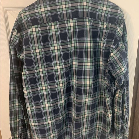 American eagle men’s button down blue green white size large - Picture 3 of 3
